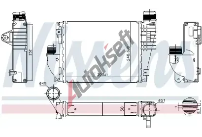NISSENS Chladi� vzduchu intercooler NIS 961522, 961522