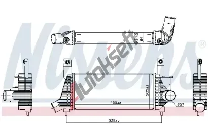 NISSENS Chladi vzduchu intercooler NIS 961593, 961593