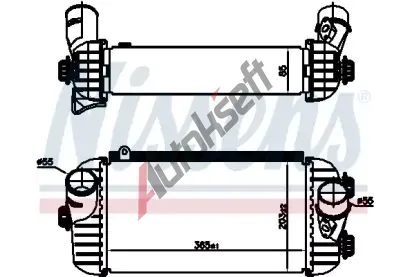 NISSENS Chladi vzduchu intercooler NIS 96187, 96187
