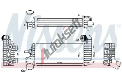 NISSENS Chladi vzduchu intercooler NIS 96221, 96221