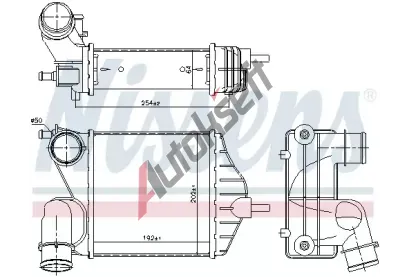 NISSENS Chladi vzduchu intercooler NIS 96653, 96653