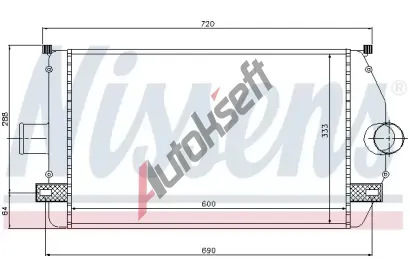 NISSENS Chladi vzduchu intercooler NIS 96866, 96866