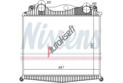 NISSENS Chladič vzduchu intercooler NIS 97015, 97015 NISSENS Chladič vzduchu intercooler NIS 97015, 97015