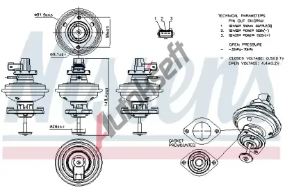 NISSENS AGR ventil ** FIRST FIT ** NIS 98208, 98208