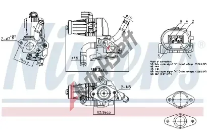 NISSENS AGR ventil NIS 98232, 98232