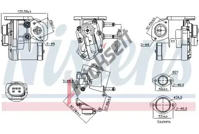 NISSENS AGR ventil NIS 98236, 98236