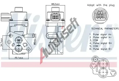 NISSENS AGR ventil NIS 98341, 98341