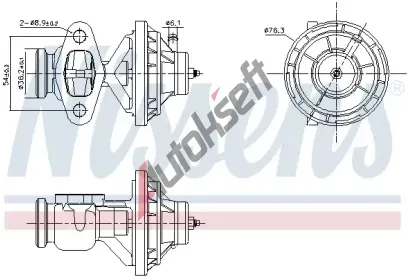 NISSENS AGR ventil NIS 98342, 98342 NISSENS AGR ventil NIS 98342, 98342