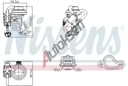 NISSENS AGR ventil NIS 98344, 98344