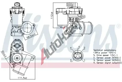 NISSENS AGR ventil NIS 98347, 98347