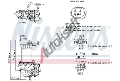 NISSENS AGR ventil NIS 98359, 98359