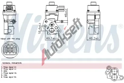 NISSENS AGR ventil NIS 98365, 98365