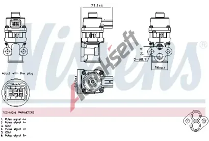 NISSENS AGR ventil NIS 98368, 98368
