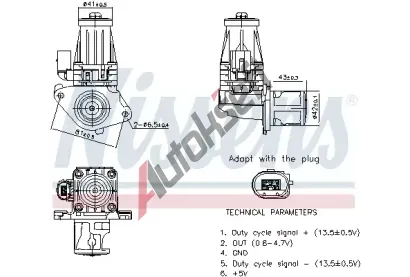 NISSENS AGR ventil NIS 98377, 98377