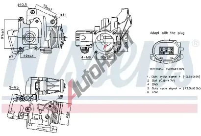 NISSENS AGR ventil NIS 98387, 98387