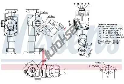 NISSENS AGR ventil ** FIRST FIT ** NIS 98423, 98423