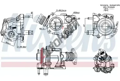 NISSENS AGR ventil NIS 98424, 98424