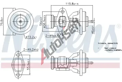 NISSENS AGR ventil NIS 98439, 98439