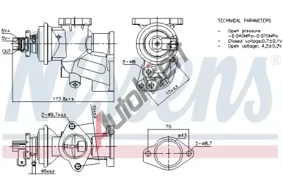 NISSENS AGR ventil NIS 98475, 98475