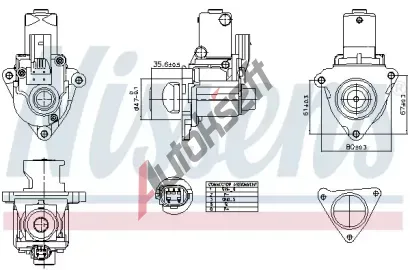 NISSENS AGR ventil NIS 98510, 98510