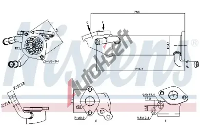 NISSENS Chladi recirkulace spalin NIS 989282, 989282