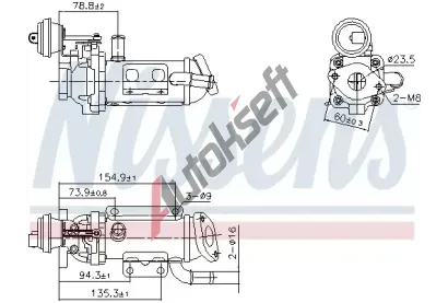 NISSENS Chladi recirkulace spalin NIS 989289, 989289