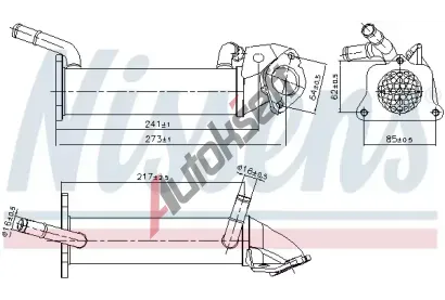 NISSENS Chladi recirkulace spalin NIS 989401, 989401