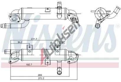 NISSENS Chladi recirkulace spalin NIS 989417, 989417