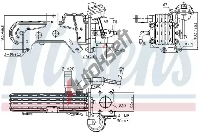 NISSENS Chladi recirkulace spalin NIS 989420, 989420