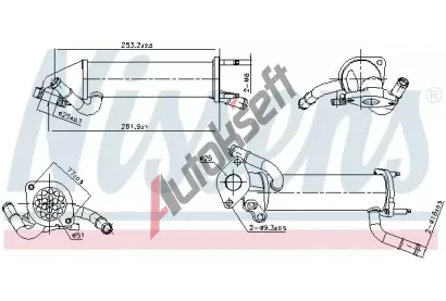 NISSENS Chladi recirkulace spalin NIS 989449, 989449