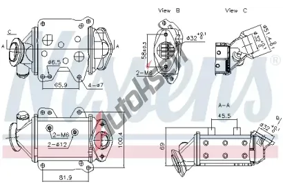NISSENS Chladič recirkulace spalin NIS 989457, 989457 NISSENS Chladič recirkulace spalin NIS 989457, 989457