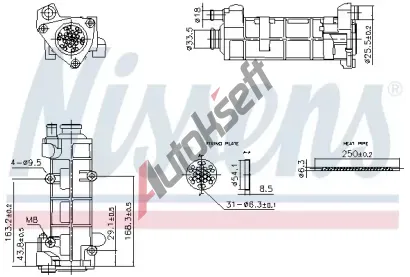NISSENS Chladič recirkulace spalin NIS 989458, 989458 NISSENS Chladič recirkulace spalin NIS 989458, 989458