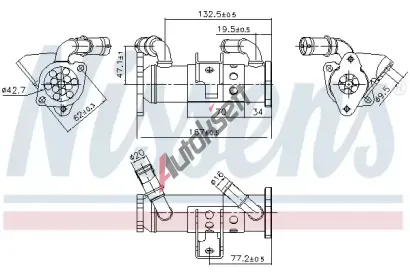NISSENS Chladič recirkulace spalin NIS 989473, 989473 NISSENS Chladič recirkulace spalin NIS 989473, 989473