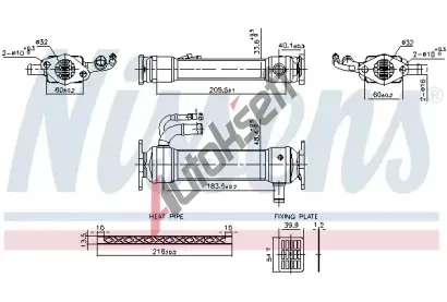 NISSENS Chladič recirkulace spalin NIS 989476, 989476 NISSENS Chladič recirkulace spalin NIS 989476, 989476