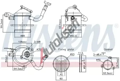 NISSENS Chladi recirkulace spalin NIS 989480, 989480