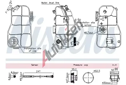 NISSENS Vyrovnávací nádoba chladicí kapaliny ** FIRST FIT ** NIS 996216, 996216 NISSENS Vyrovnávací nádoba chladicí kapaliny ** FIRST FIT ** NIS 996216, 996216