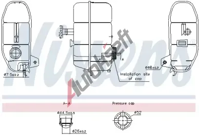 NISSENS Vyrovnávací nádoba chladicí kapaliny ** FIRST FIT ** NIS 996332, 996332 NISSENS Vyrovnávací nádoba chladicí kapaliny ** FIRST FIT ** NIS 996332, 996332