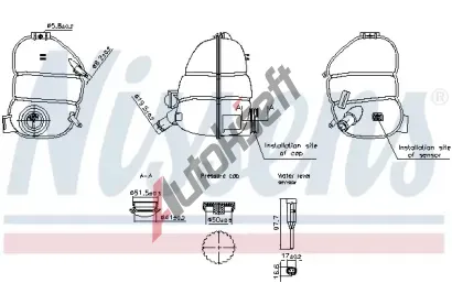 NISSENS Vyrovnávací nádoba chladicí kapaliny ** FIRST FIT ** NIS 996340, 996340 NISSENS Vyrovnávací nádoba chladicí kapaliny ** FIRST FIT ** NIS 996340, 996340