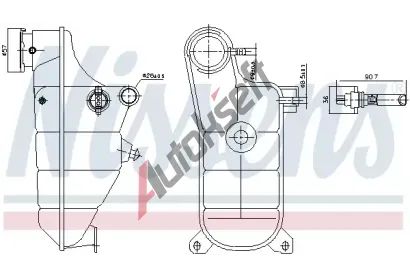 NISSENS Vyrovnávací nádoba chladicí kapaliny NIS 996364, 996364 NISSENS Vyrovnávací nádoba chladicí kapaliny NIS 996364, 996364