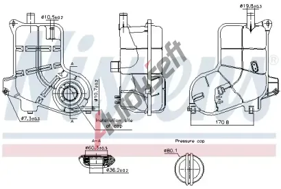 NISSENS Vyrovnávací nádoba chladicí kapaliny ** FIRST FIT ** NIS 996368, 996368 NISSENS Vyrovnávací nádoba chladicí kapaliny ** FIRST FIT ** NIS 996368, 996368
