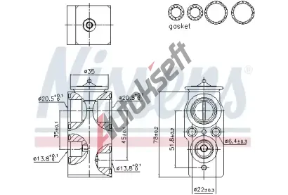 NISSENS Expanzní ventil klimatizace ** FIRST FIT ** NIS 999421, 999421 NISSENS Expanzní ventil klimatizace ** FIRST FIT ** NIS 999421, 999421
