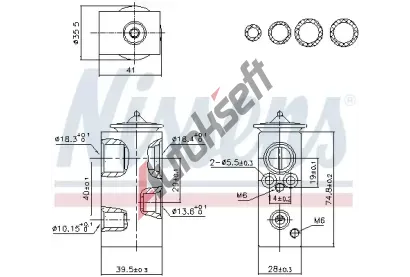 NISSENS Expanzní ventil klimatizace ** FIRST FIT ** NIS 999438, 999438  NISSENS Expanzní ventil klimatizace ** FIRST FIT ** NIS 999438, 999438