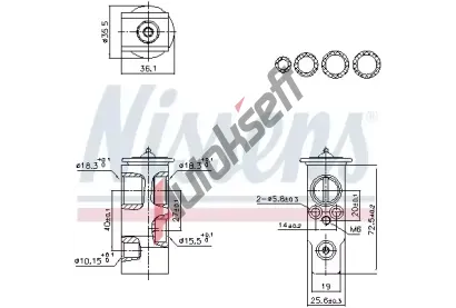 NISSENS Expanzn ventil klimatizace ** FIRST FIT ** NIS 999455, 999455