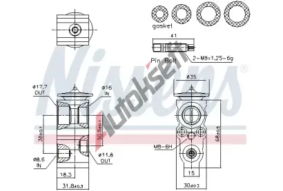 NISSENS Expanzn� ventil klimatizace NIS 999482, 999482