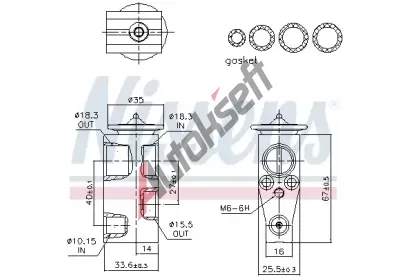 NISSENS Expanzn ventil klimatizace NIS 999491, 999491