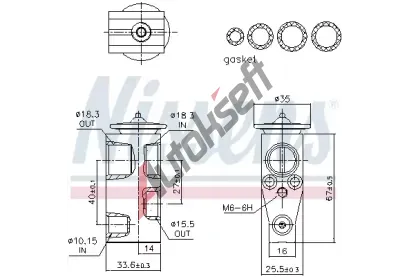NISSENS Expanzn� ventil klimatizace NIS 999492, 999492