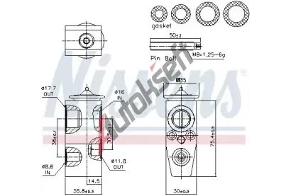 NISSENS Expanzn ventil klimatizace NIS 999543, 999543