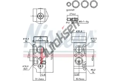 NISSENS Expanzní ventil klimatizace NIS 999544, 999544 NISSENS Expanzní ventil klimatizace NIS 999544, 999544
