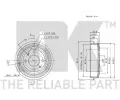 NK Brzdov buben - 180 mm NK 252309, 252309