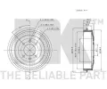 NK Brzdov buben - 228,5 mm NK 253708, 253708